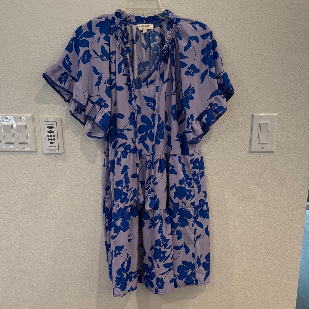 Blue and Lavender Floral Dress